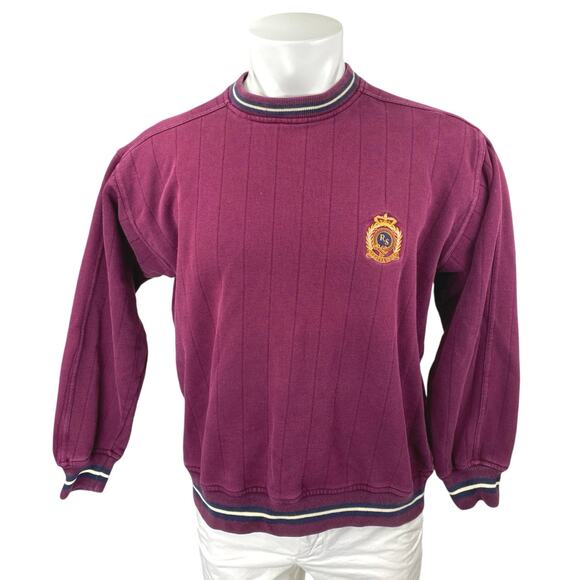 Regatta Men's Maroon Embroidered Logo Long Sleeve Sweatshirt Sweater Top Size L - Picture 1 of 5